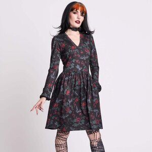 NWT, Mightnight Hour bat's roost skater dress, size small